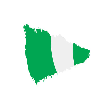 Nigeria flag, vector illustrationのイラスト素材