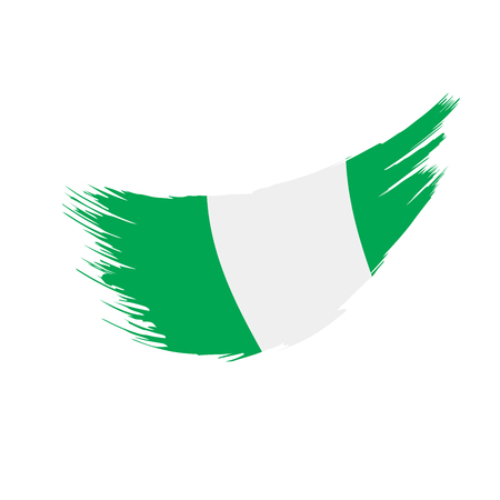 Nigeria flag, vector illustrationのイラスト素材