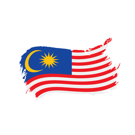 Malaysia flag, vector illustrationのイラスト素材