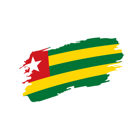 togo flag, vector illustration on a white backgroundのイラスト素材
