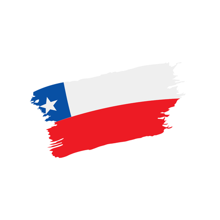 Chile flag, vector illustrationのイラスト素材