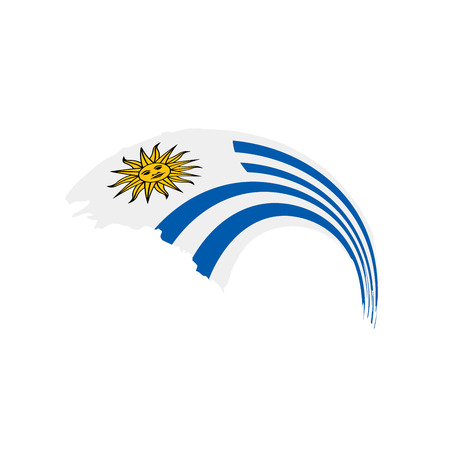 Uruguay flag, vector illustrationのイラスト素材