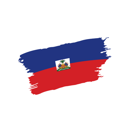 Haiti flag, vector illustration on a white backgroundのイラスト素材