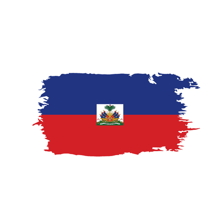 Haiti flag, vector illustration on a white backgroundのイラスト素材