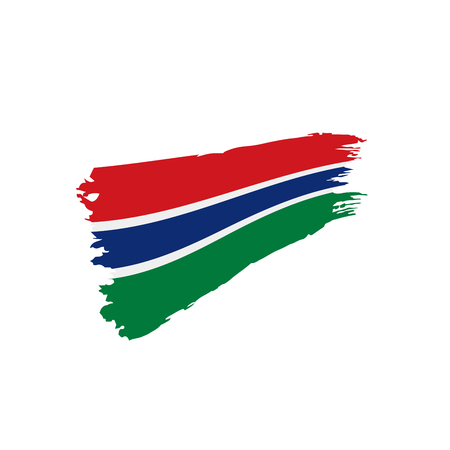 Gambia flag on white background, vector illustration.のイラスト素材