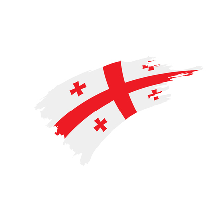 Georgia flag, vector illustrationのイラスト素材