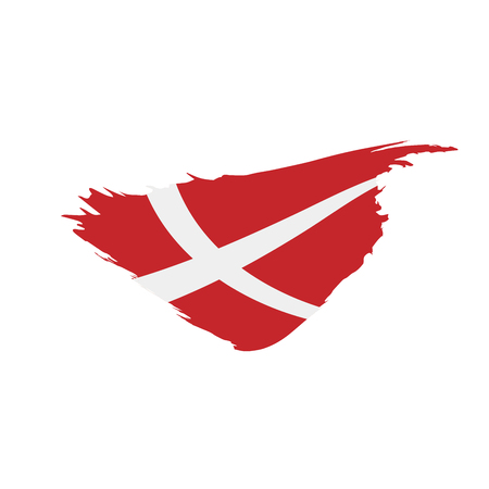 Denmark flag, vector illustrationのイラスト素材
