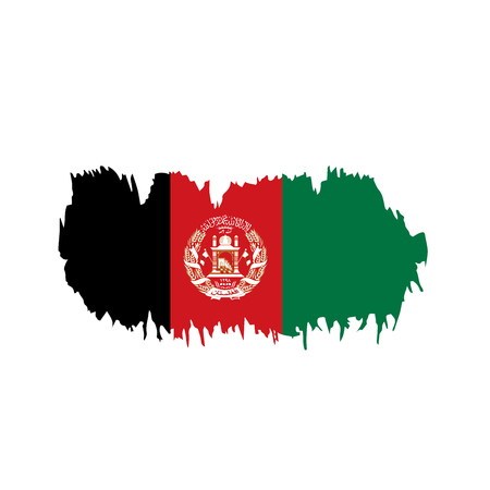 Afghanistan flag, vector illustrationのイラスト素材