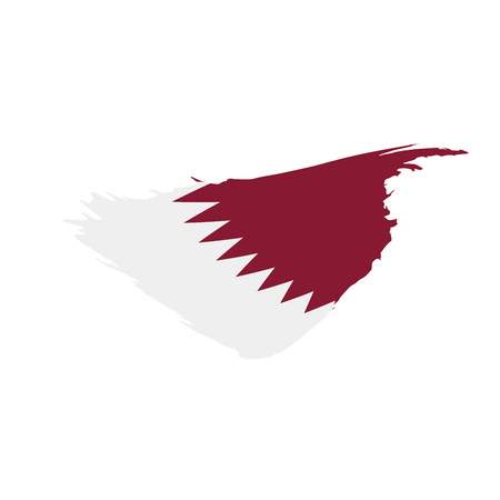 Qatar flag, vector illustrationのイラスト素材
