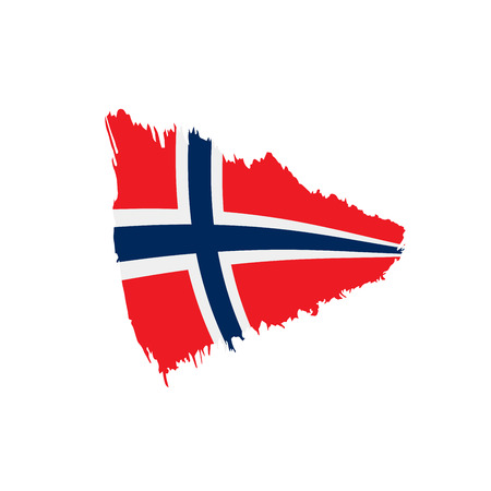 Norway flag, vector illustration on a white backgroundのイラスト素材