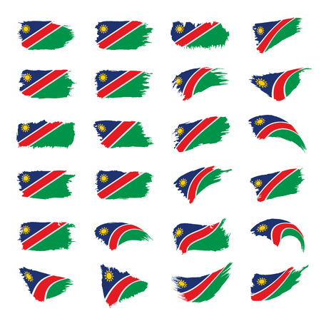 Namibia flag, vector illustration on a white backgroundのイラスト素材