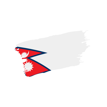 Nepal flag, vector illustration on a white backgroundのイラスト素材