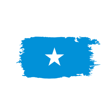 Somalia flag, vector illustration on a white backgroundのイラスト素材