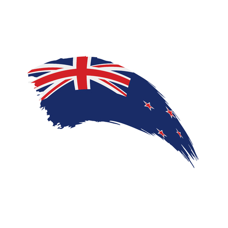 New Zealand flag, vector illustrationのイラスト素材