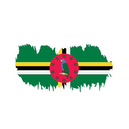 Dominica flag, vector illustrationのイラスト素材
