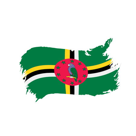 Dominica flag, vector illustrationのイラスト素材