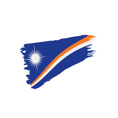 Marshall Islands flag, vector illustrationのイラスト素材