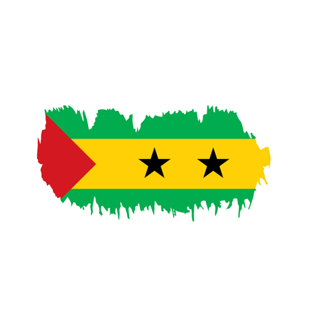 Sao Tome and Principe flag, vector illustrationのイラスト素材
