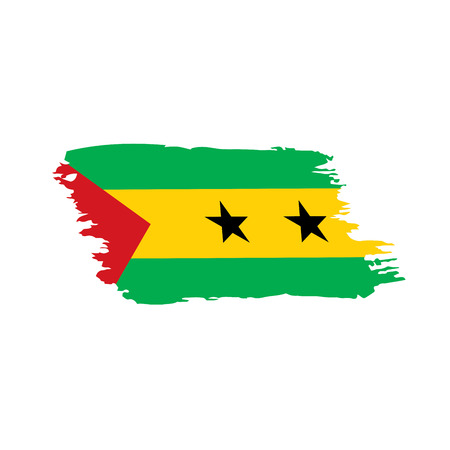 Sao Tome and Principe flag, vector illustrationのイラスト素材