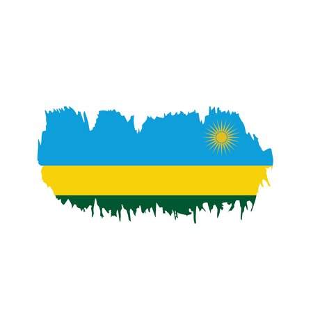 Rwanda flag, vector illustrationのイラスト素材