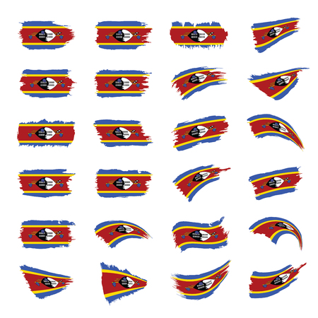 Swaziland flag, vector illustrationのイラスト素材