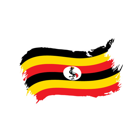 Uganda flag, vector illustrationのイラスト素材