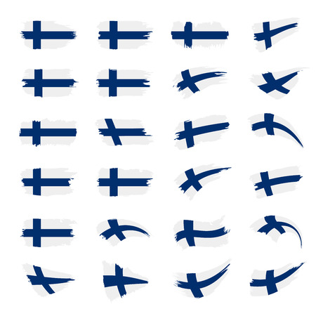 Finland flag, vector illustrationのイラスト素材