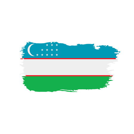 Uzbekistan flag, vector illustrationのイラスト素材