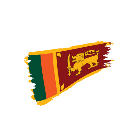 Sri Lanka flag, vector illustration on a white backgroundのイラスト素材