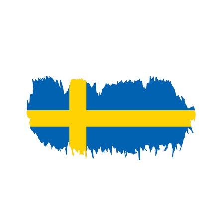 Sweden flag, vector illustrationのイラスト素材