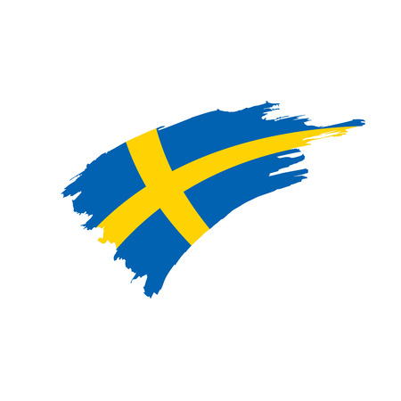 Sweden flag, vector illustrationのイラスト素材