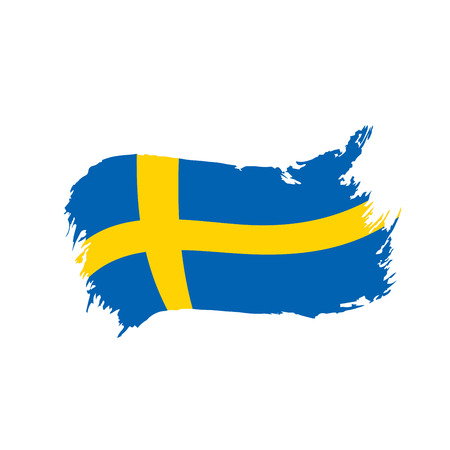 Sweden flag, vector illustrationのイラスト素材