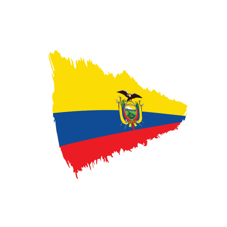 Ecuador flag, vector illustrationのイラスト素材