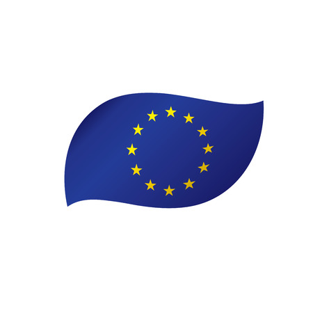 European union flag, vector illustration on a white backgroundのイラスト素材