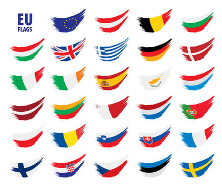 flags of the european unionのイラスト素材