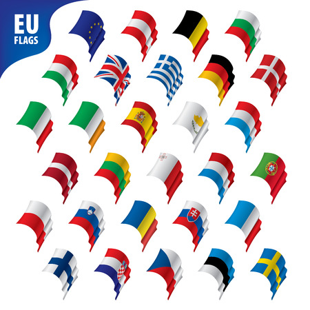 flags of the european union Vector illustration.のイラスト素材