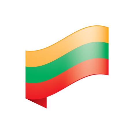 Lithuania flag, vector illustrationのイラスト素材