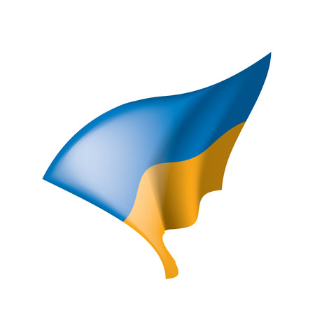 Ukraine flag, vector illustration on a white backgroundのイラスト素材
