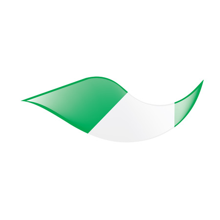 Nigeria flag, vector illustrationのイラスト素材