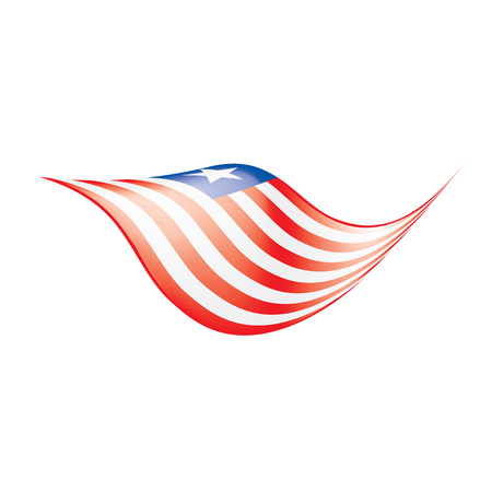 Liberia flag, vector illustrationのイラスト素材