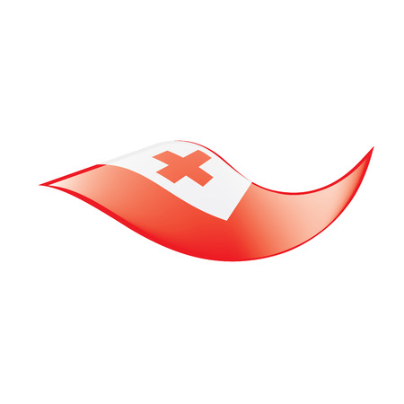 Tonga flag, vector illustrationのイラスト素材