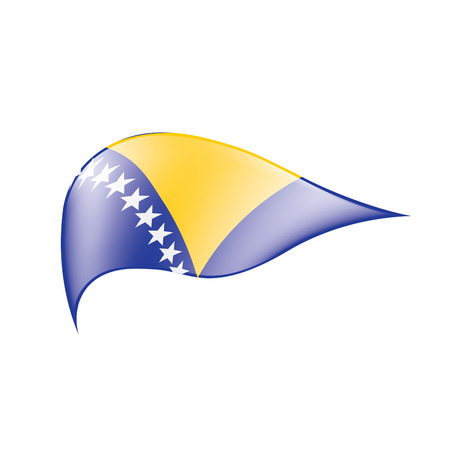 Bosnia and Herzegovina flag, vector illustration on a white backgroundのイラスト素材