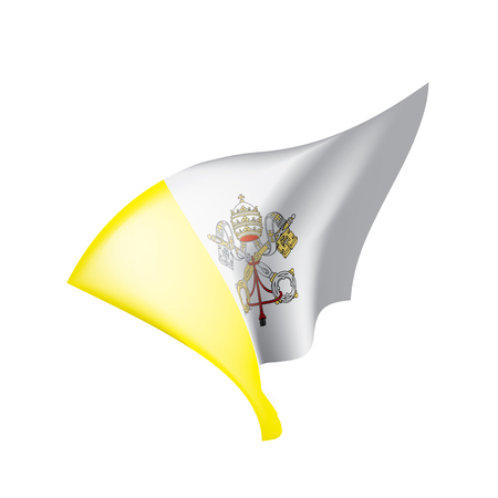 Vatican flag, vector illustration on a white backgroundのイラスト素材