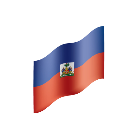 Haiti flag, vector illustration on a white backgroundのイラスト素材