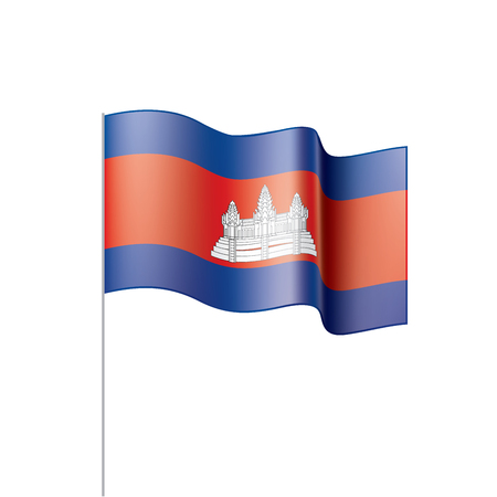 Cambodia flag, vector illustrationのイラスト素材