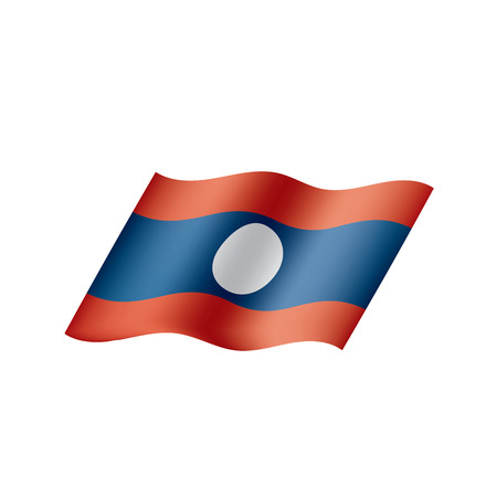 Laos flag, vector illustrationのイラスト素材