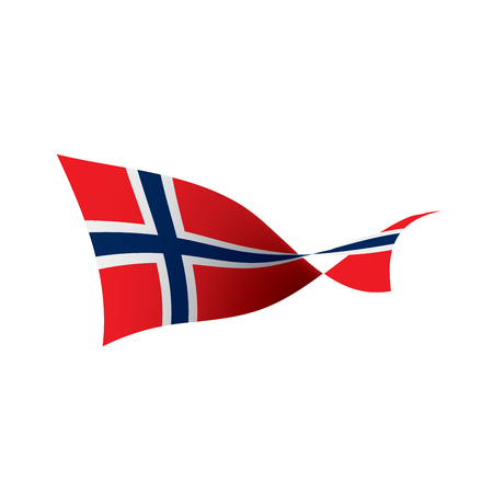Norway flag, vector illustration on a white backgroundのイラスト素材