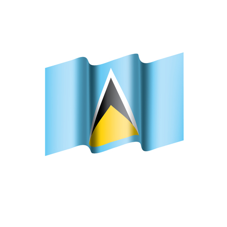 Saint Lucia flag, vector illustrationのイラスト素材