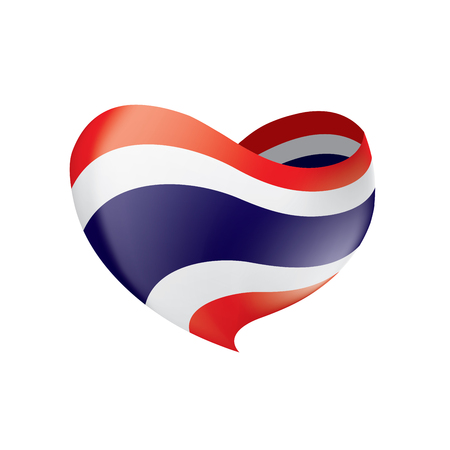 Thailand flag, vector illustration on a white backgroundのイラスト素材
