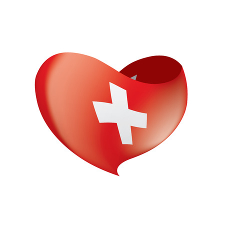 Switzerland flag, vector illustration on a white backgroundのイラスト素材